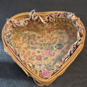 Peterboro Floral Heart Shaped Basket With Liner